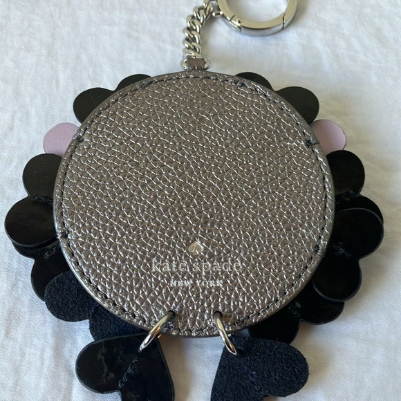 Kate Spade: Nightcap “Baby Zibbi” Owl Leather Keychain/Charm- Silver Tone- 7” - Picture 11 of 16